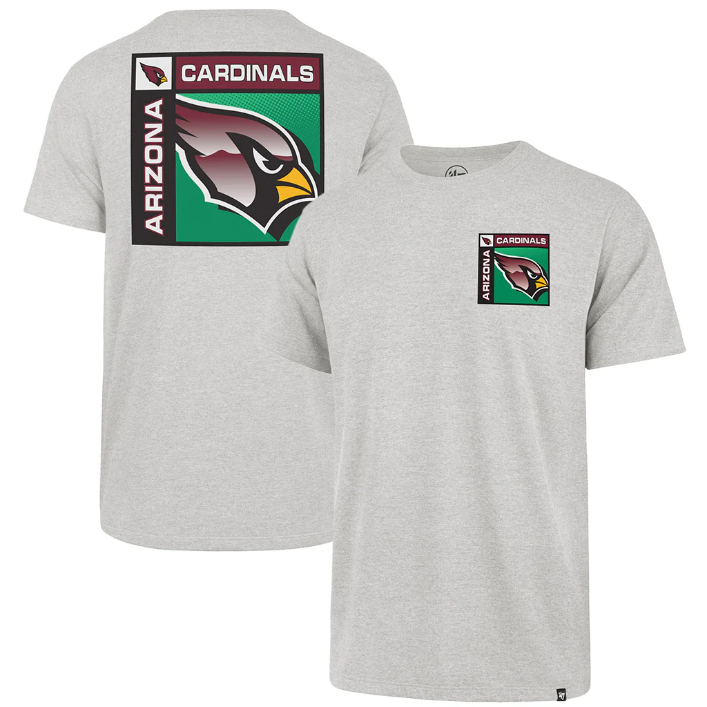 NFL Arizona Cardinals '47 Chrome Plate Franklin T-Shirt - Gray
