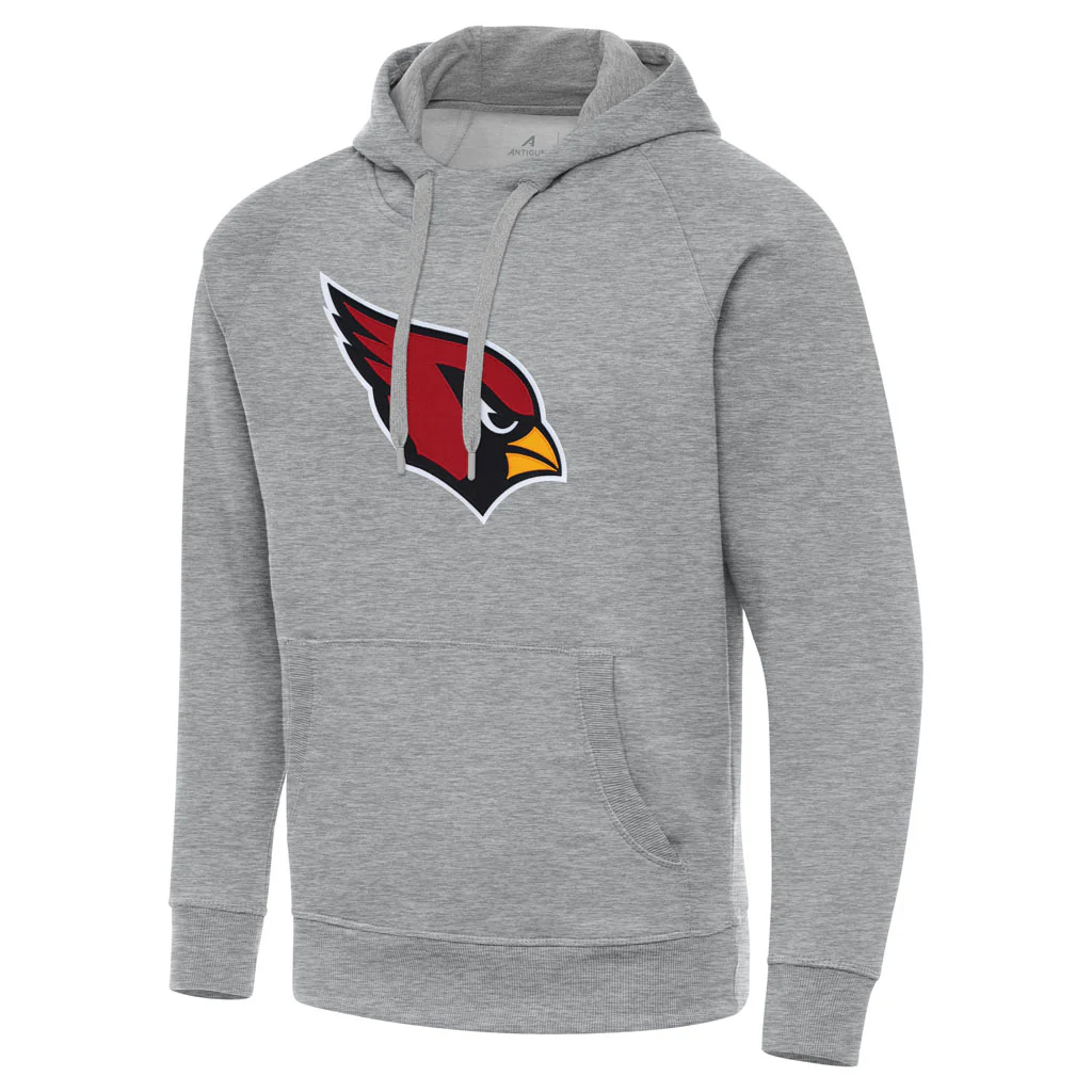 NFL Arizona Cardinals Antigua Full Front Victory Pullover Hoodie - Heather gray - Image 3