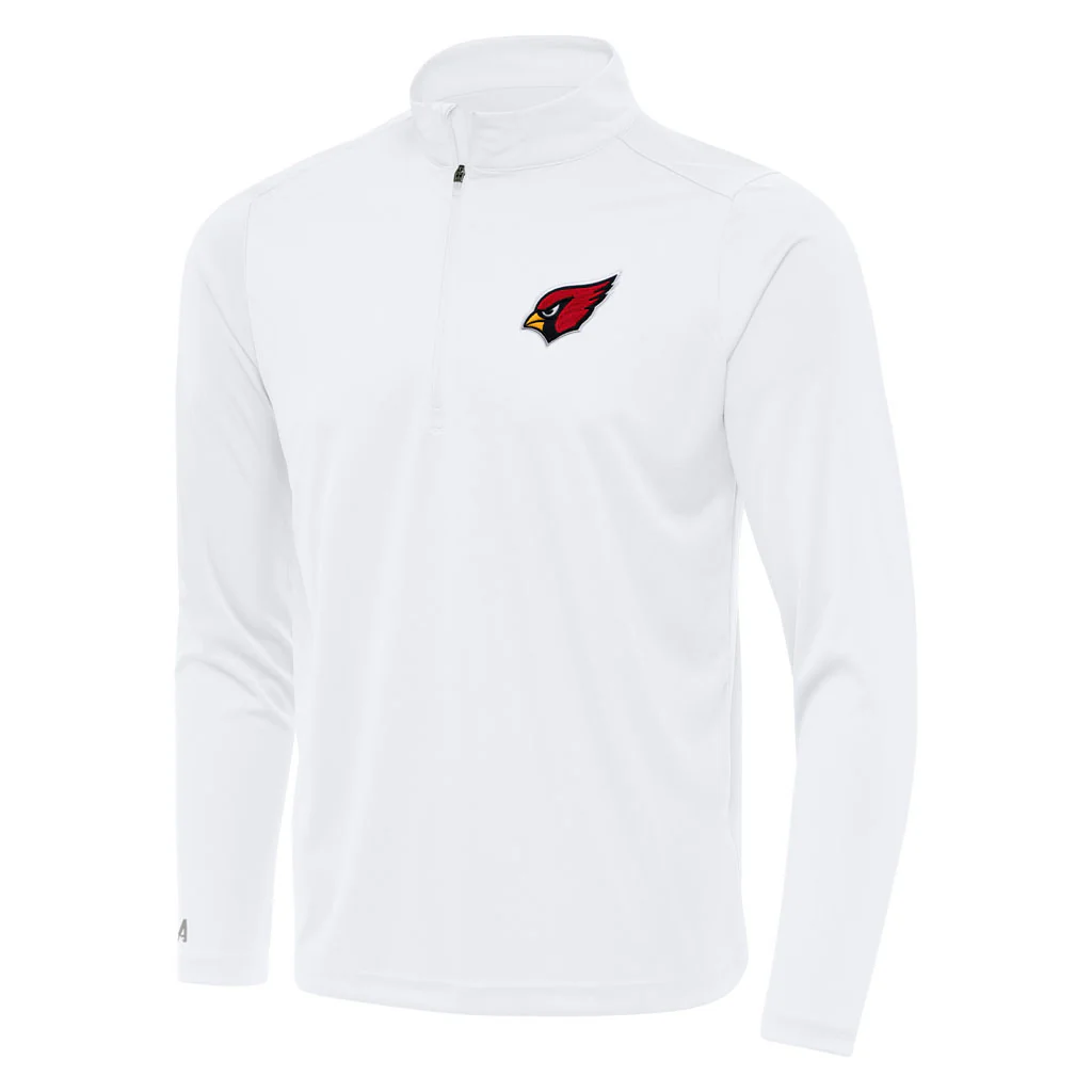NFL Arizona Cardinals Antigua Tribute 1/4 Zip Pullover Jacket - White