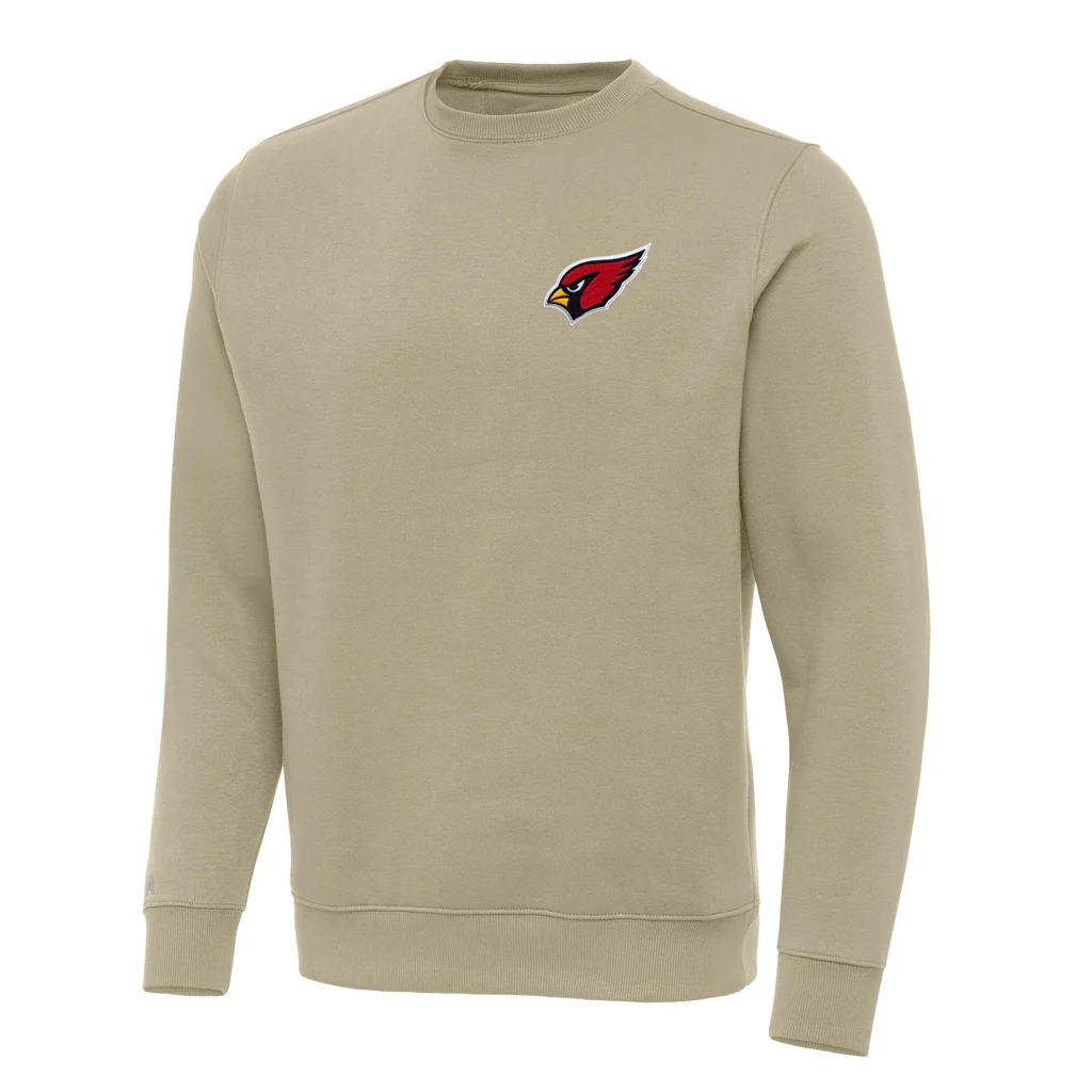 NFL Arizona Cardinals Antigua Victory Crewneck Sweater - Khaki