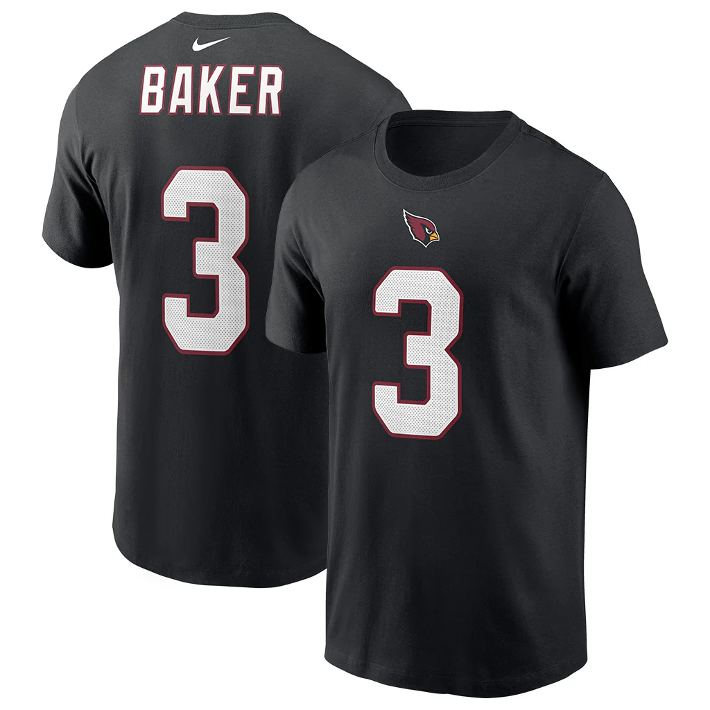 NFL Arizona Cardinals Budda Baker Nike Name & Number T-Shirt - Black