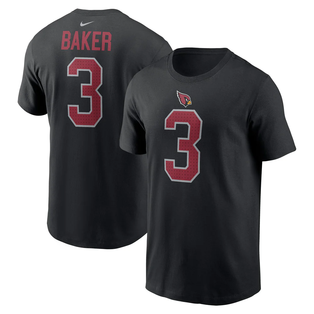 NFL Arizona Cardinals Budda Baker Nike Name & Number T-Shirt - Black