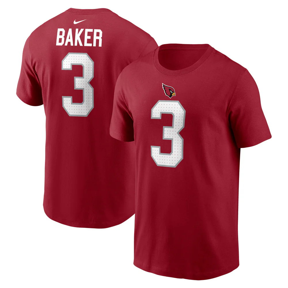 NFL Arizona Cardinals Budda Baker Nike Name & Number T-Shirt - Red