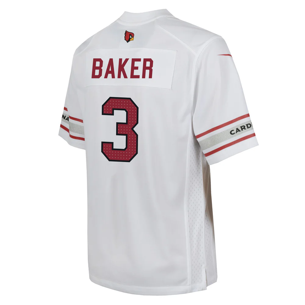 NFL Arizona Cardinals Budda Baker Youth Nike Road Game Jersey - White - Image 3