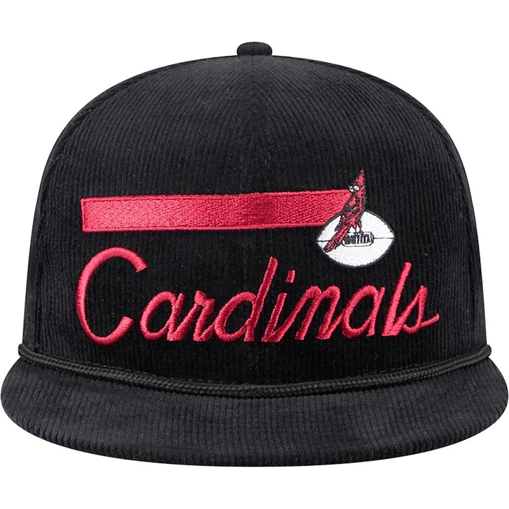NFL Arizona Cardinals New Era Corduroy Rope 9FIFTY Snapback Hat - Black - Image 3