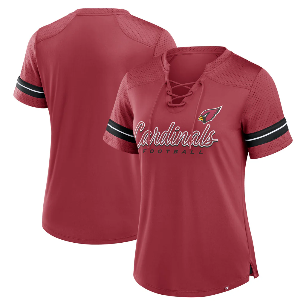 NFL Arizona Cardinals Fanatics Women's Play Script Lace-Up Top