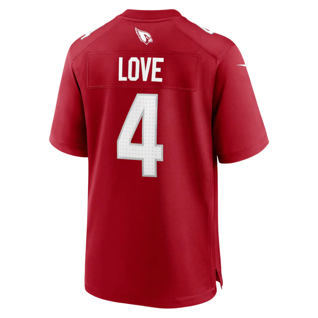 NFL Arizona Cardinals Jeremiyah Love Nike Home Game Jersey - Red - Image 3