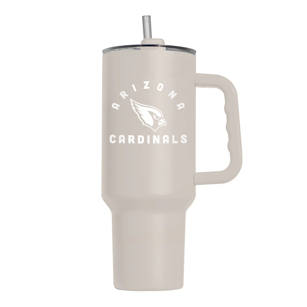 NFL Arizona Cardinals Logo Brands 40oz Sand Travel Tumbler - Image 2