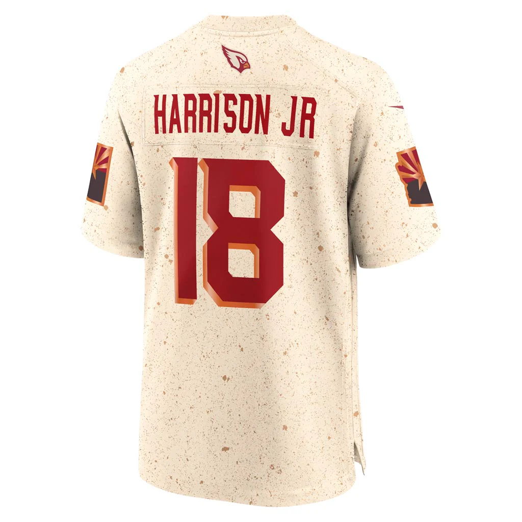 NFL Arizona Cardinals Marvin Harrison Jr. Nike Rivalries Game Jersey - Tan - Image 3