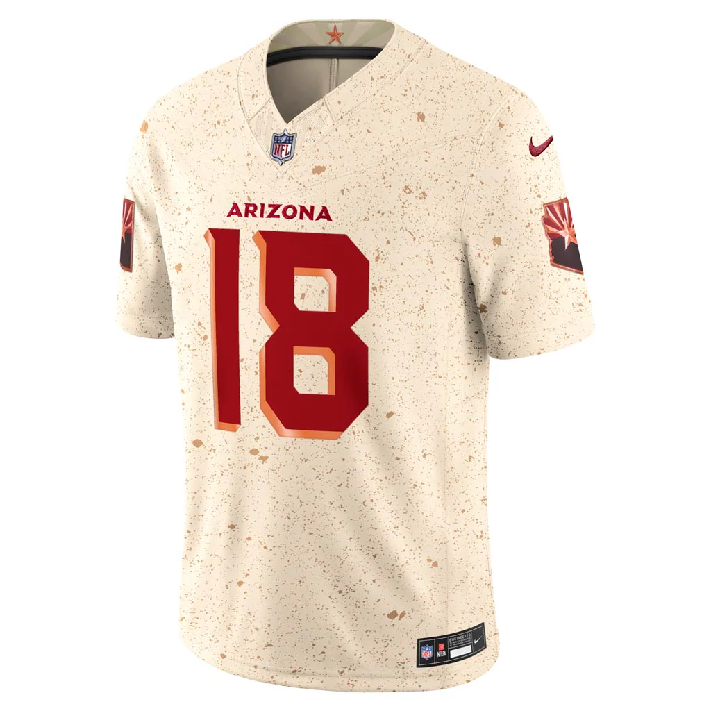 NFL Arizona Cardinals Marvin Harrison Jr. Nike Rivalries Vapor F.U.S.E. Limited Jersey - Tan - Image 2