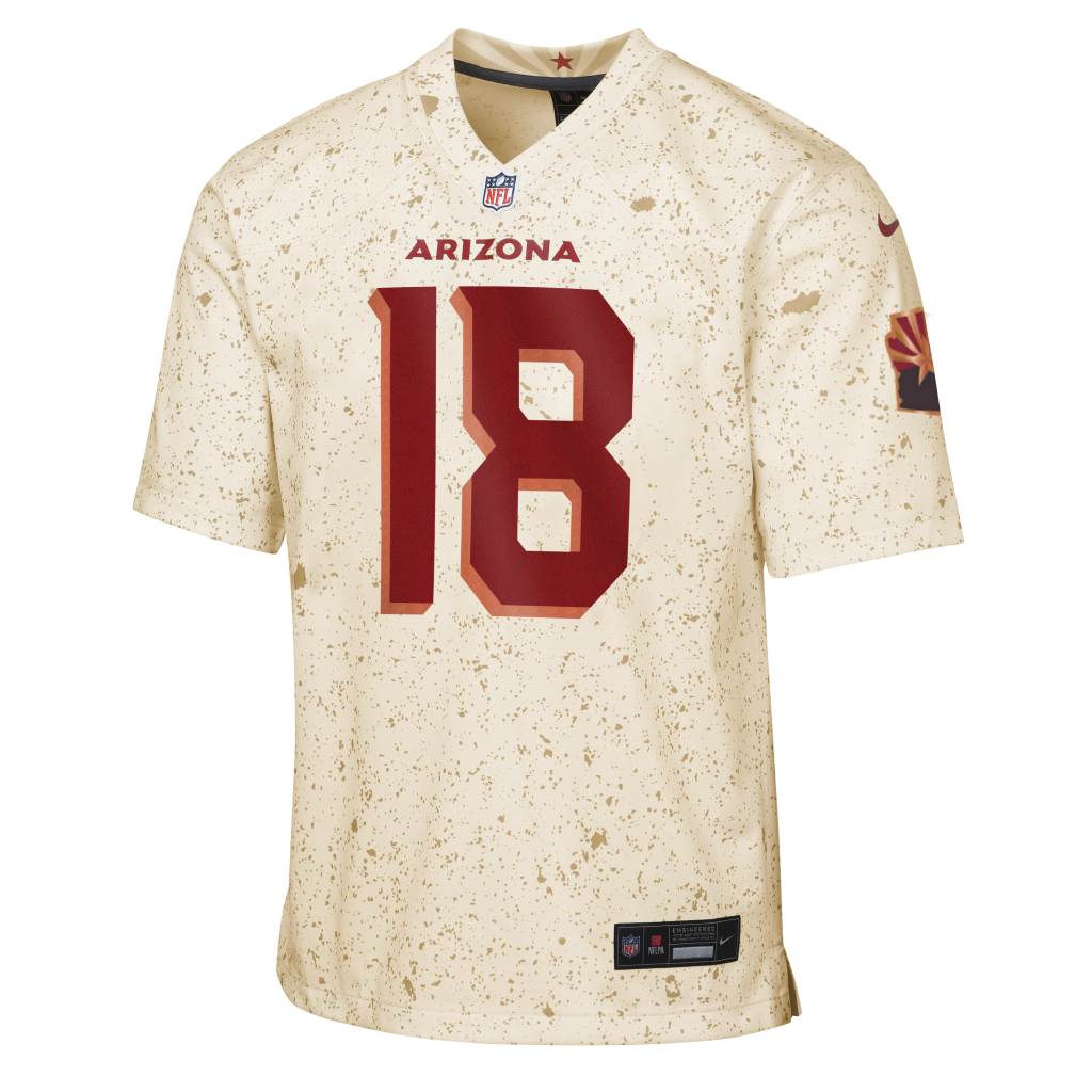 NFL Arizona Cardinals Marvin Harrison Jr. Youth Nike Rivalries Game Jersey - Tan - Image 2