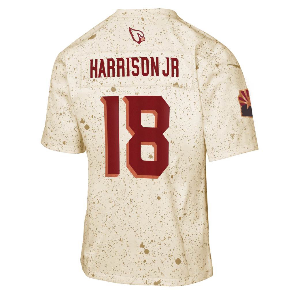NFL Arizona Cardinals Marvin Harrison Jr. Youth Nike Rivalries Game Jersey - Tan - Image 3