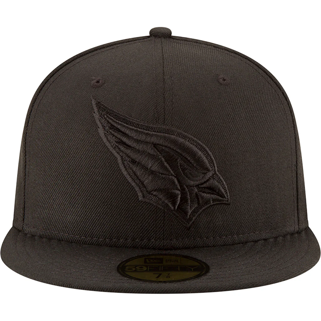 NFL Arizona Cardinals New Era Black on Black 59FIFTY Hat - Black - Image 3