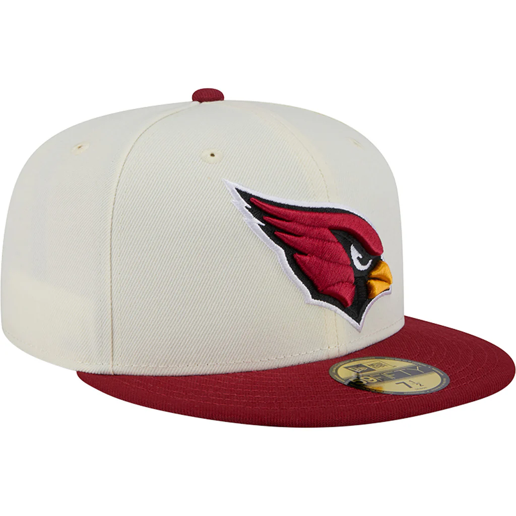 NFL Arizona Cardinals New Era Two-Tone Chrome OTC 59FIFTY Fitted Hat - Chrome - Image 2