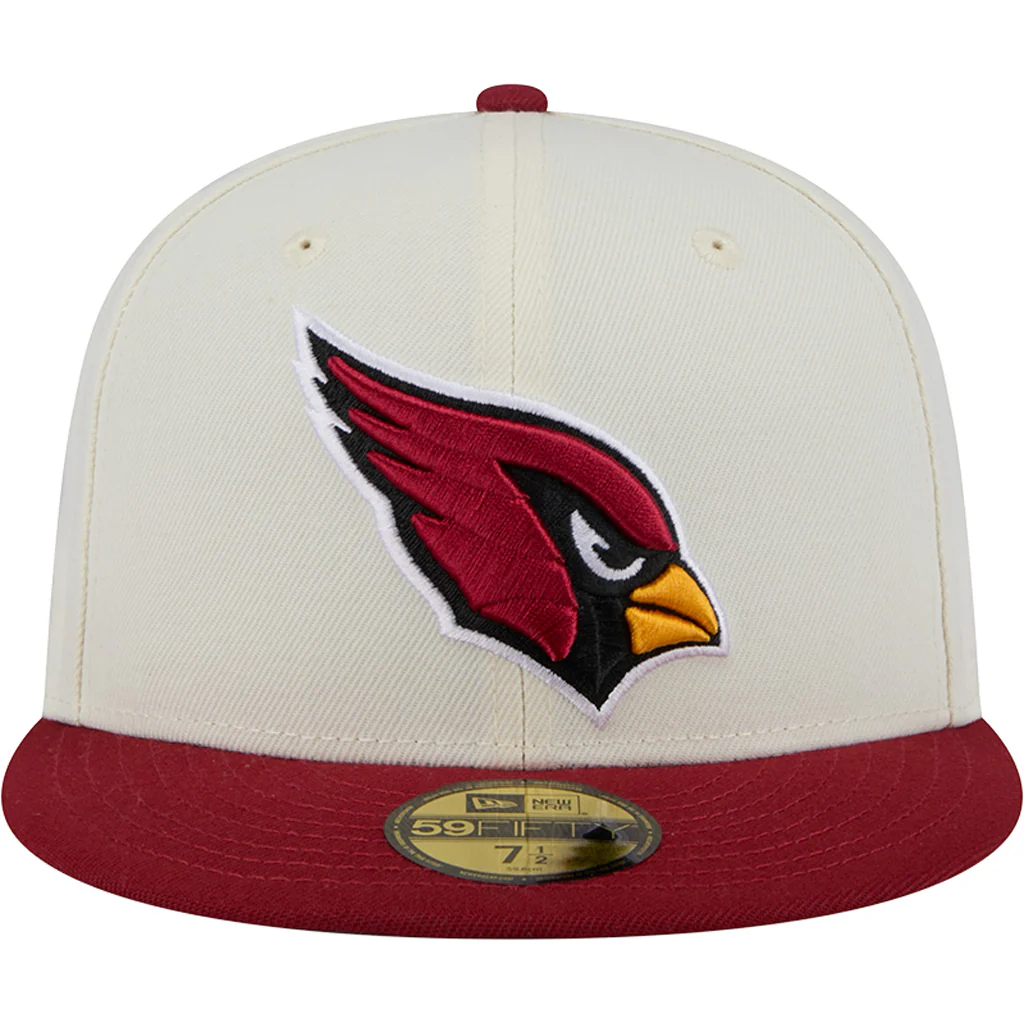 NFL Arizona Cardinals New Era Two-Tone Chrome OTC 59FIFTY Fitted Hat - Chrome - Image 3