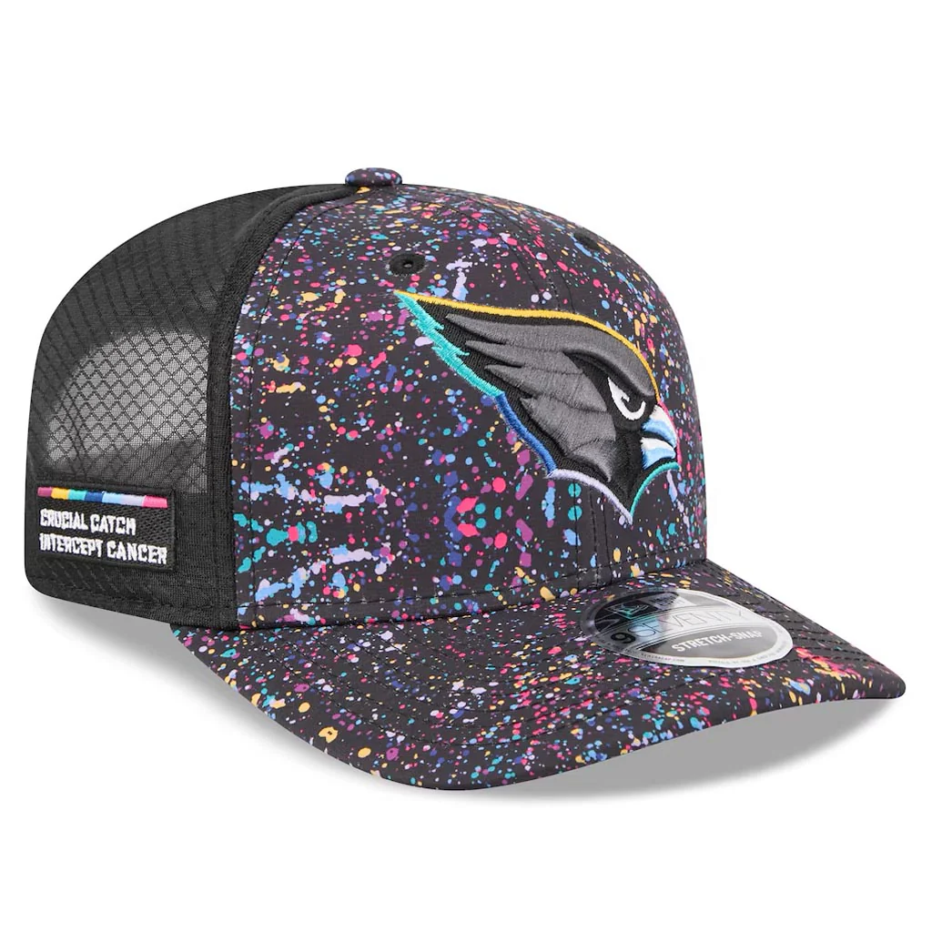NFL Arizona Cardinals New Era 2025 Crucial Catch 9SEVENTY Stretch-Snapback Hat - Black