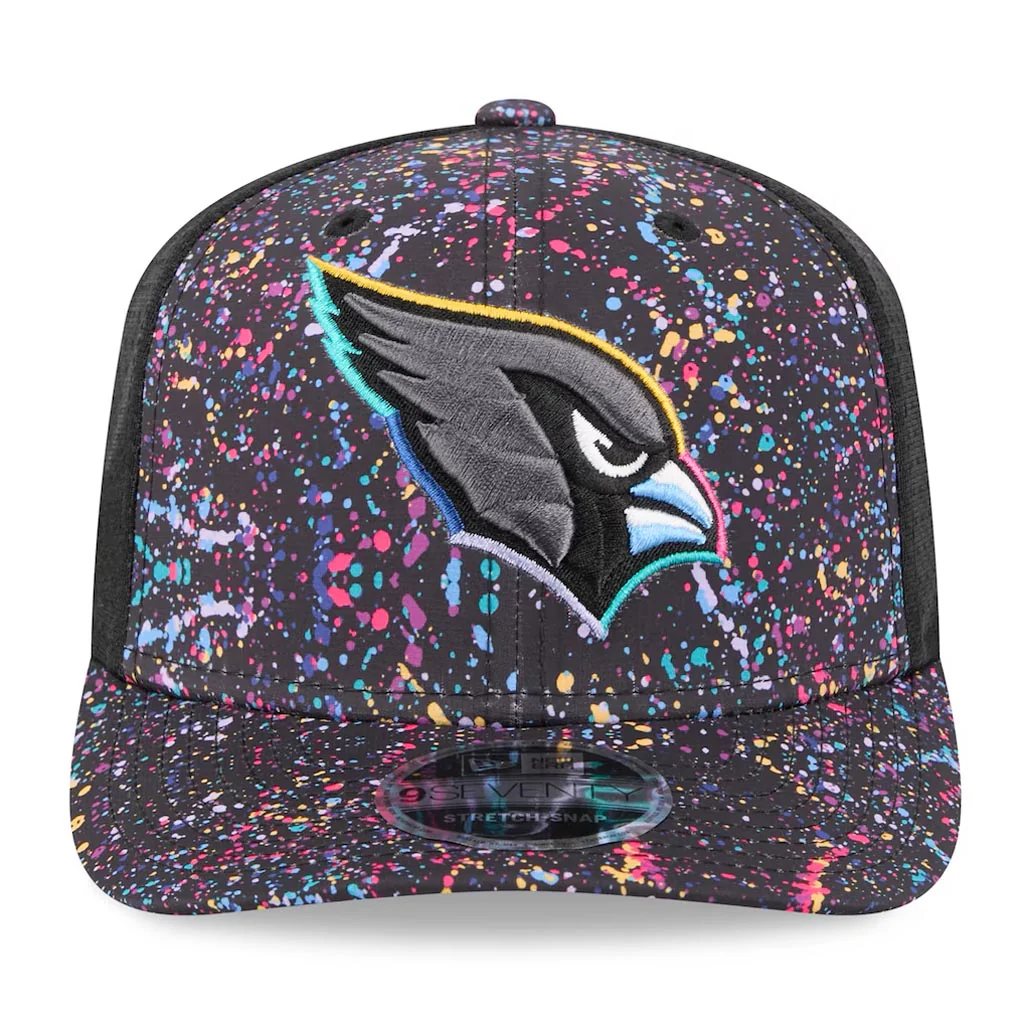 NFL Arizona Cardinals New Era 2025 Crucial Catch 9SEVENTY Stretch-Snapback Hat - Black - Image 3