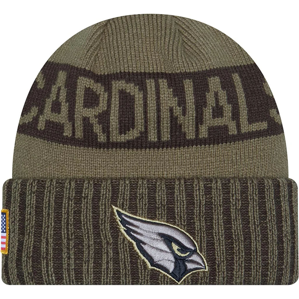 NFL Arizona Cardinals New Era 2025 Salute to Service Knit Hat - Green