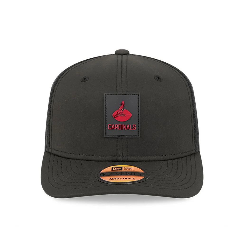 NFL Arizona Cardinals New Era 2025 Sideline 9SEVENTY Stretch-Snapback Hat - Black - Image 3