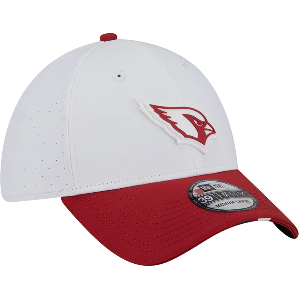 NFL Arizona Cardinals New Era 2025 Training 39THIRTY Flex Fit Hat - White - Image 2