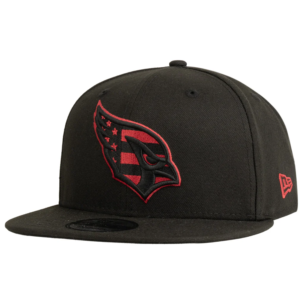 NFL Arizona Cardinals New Era American Flag 9FIFTY Hat - Black