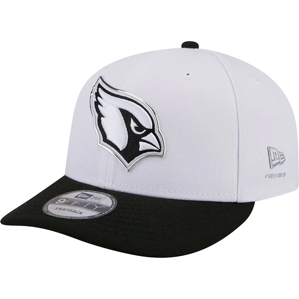 NFL Arizona Cardinals New Era Black & White 2026 Draft 9FIFTY Snapback Hat - White