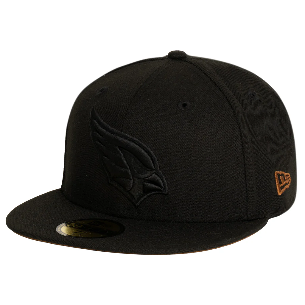 NFL Arizona Cardinals New Era Brown Under Visor 59FIFTY Fitted Hat - Black