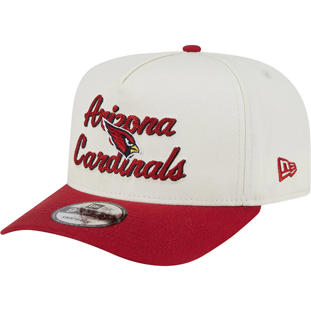 NFL Arizona Cardinals New Era Chainstitch Two-Tone 9FIFTY A-Frame Snapback Hat - Cream
