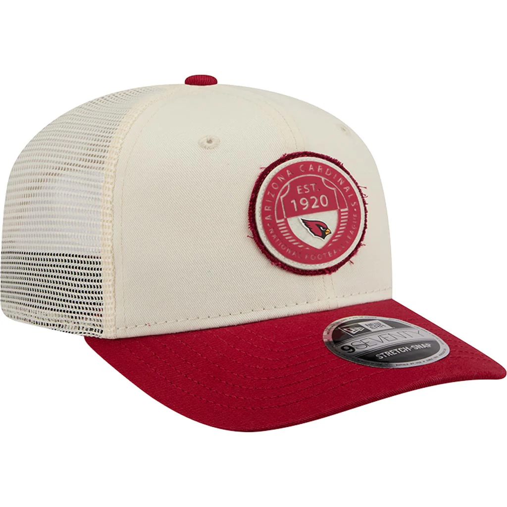 NFL Arizona Cardinals New Era Circle 9SEVENTY Stretch-Snapback Hat - Cream - Image 2