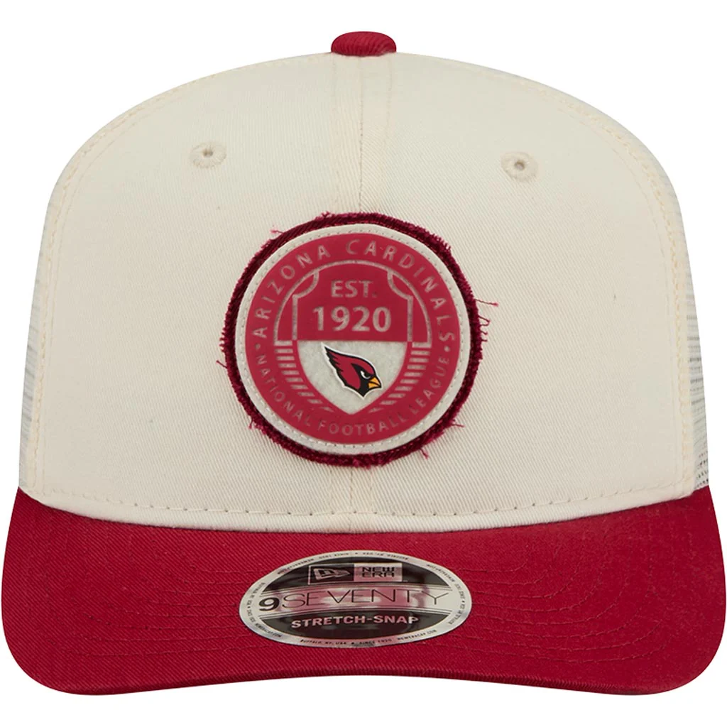 NFL Arizona Cardinals New Era Circle 9SEVENTY Stretch-Snapback Hat - Cream - Image 3