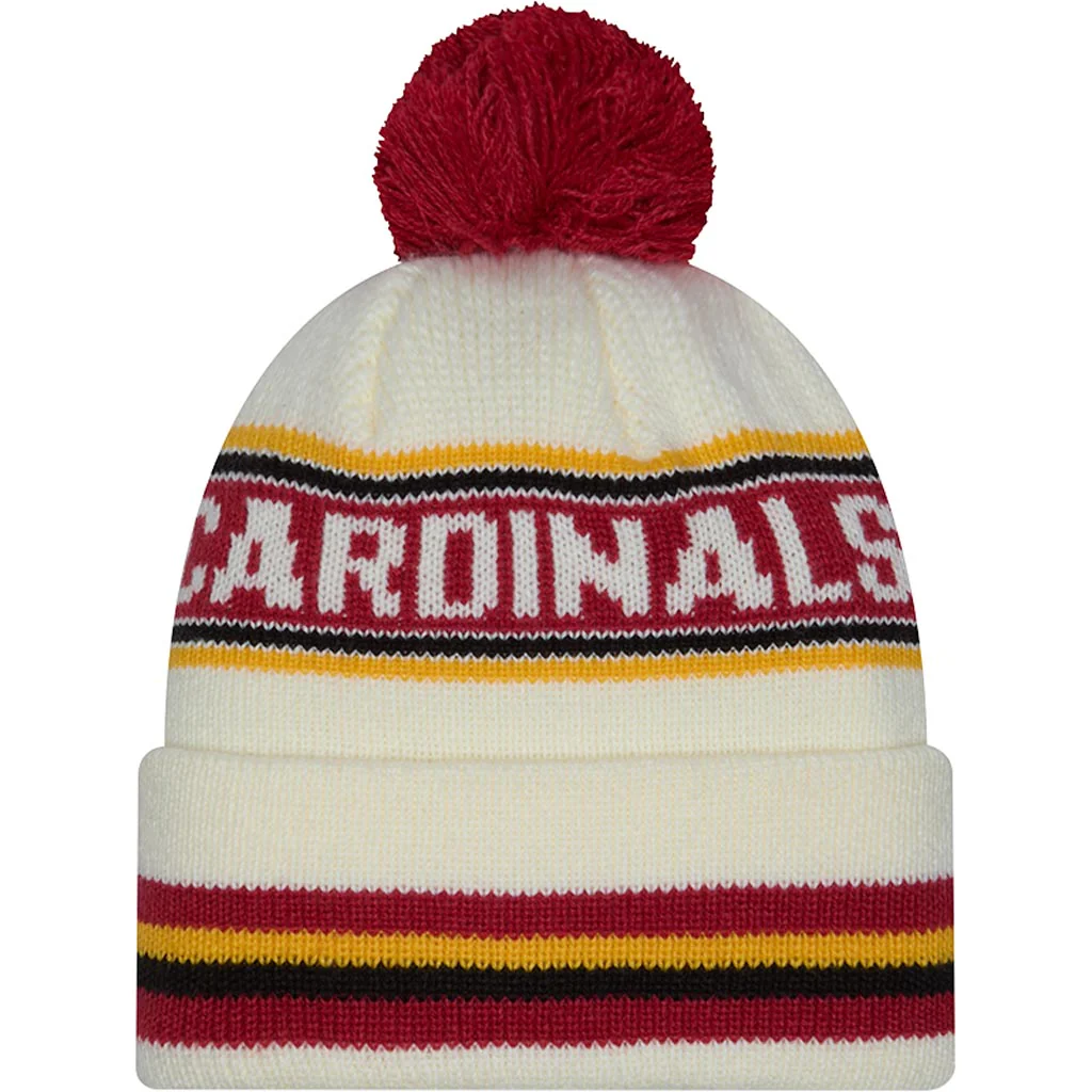 NFL Arizona Cardinals New Era Classic Knit Beanie Hat - Cream - Image 3