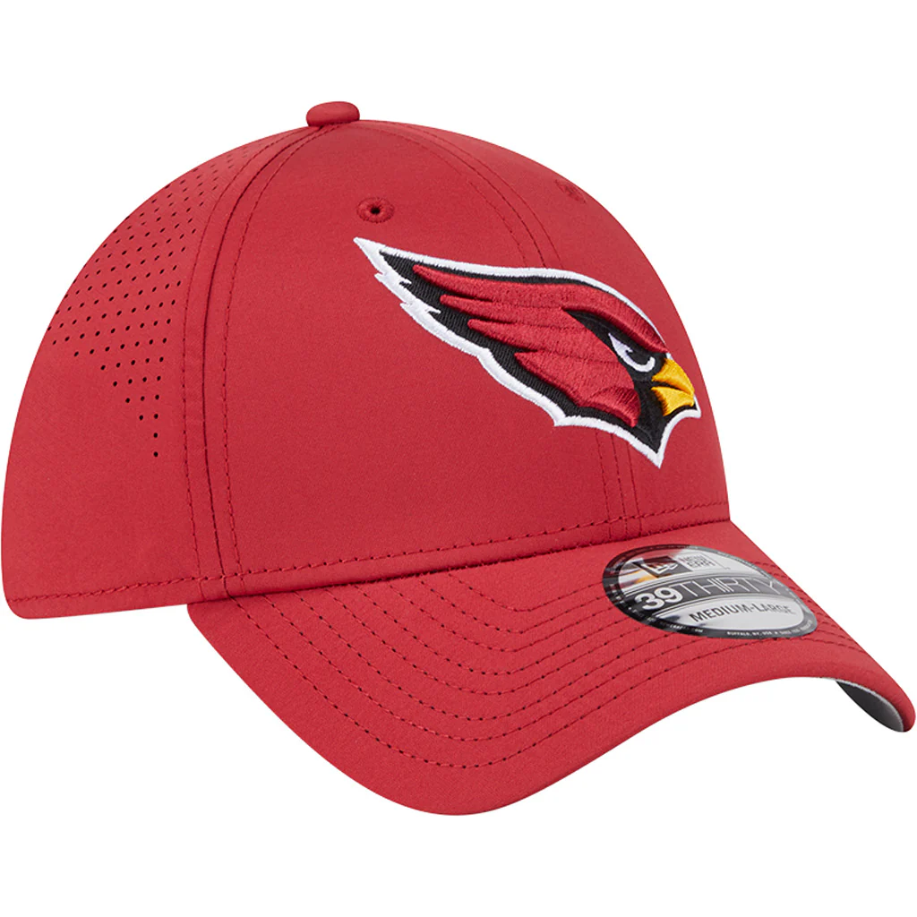 NFL Arizona Cardinals New Era Mid Perf 39THIRTY Flex Fit Hat - Red - Image 2