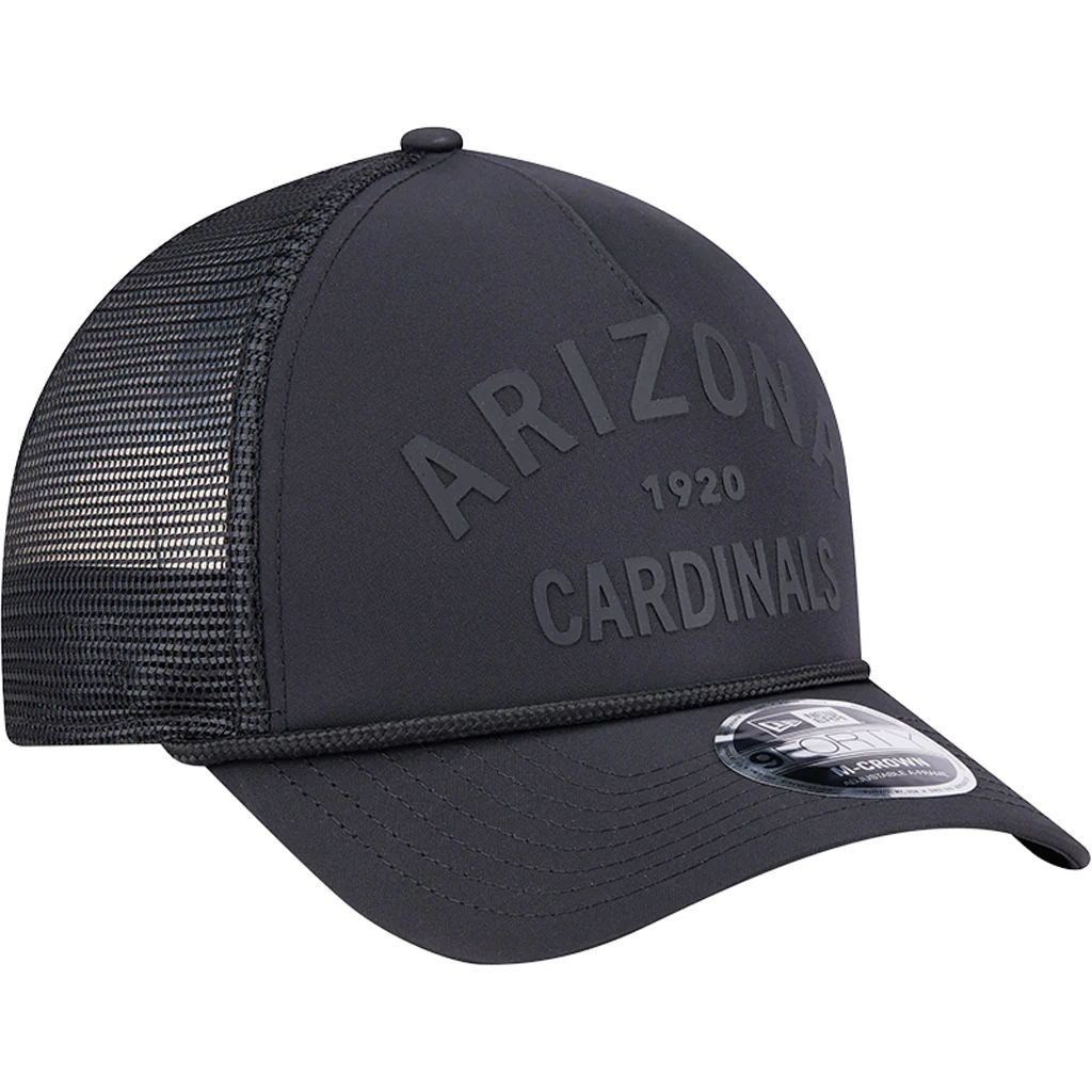 NFL Arizona Cardinals New Era Minimalist 9FORTY M-Crown Snapback Trucker Hat - Black - Image 2
