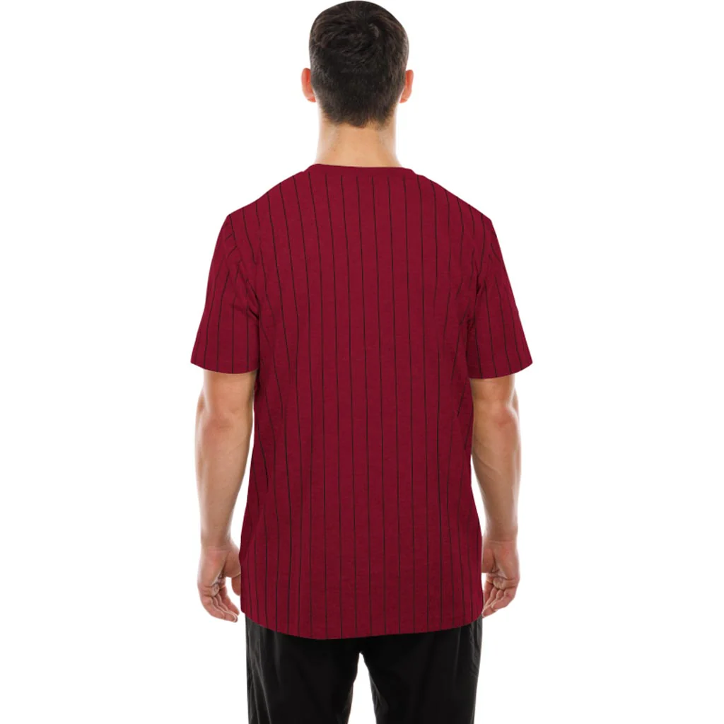 NFL Arizona Cardinals New Era Pinstripe T-Shirt - Red - Image 2