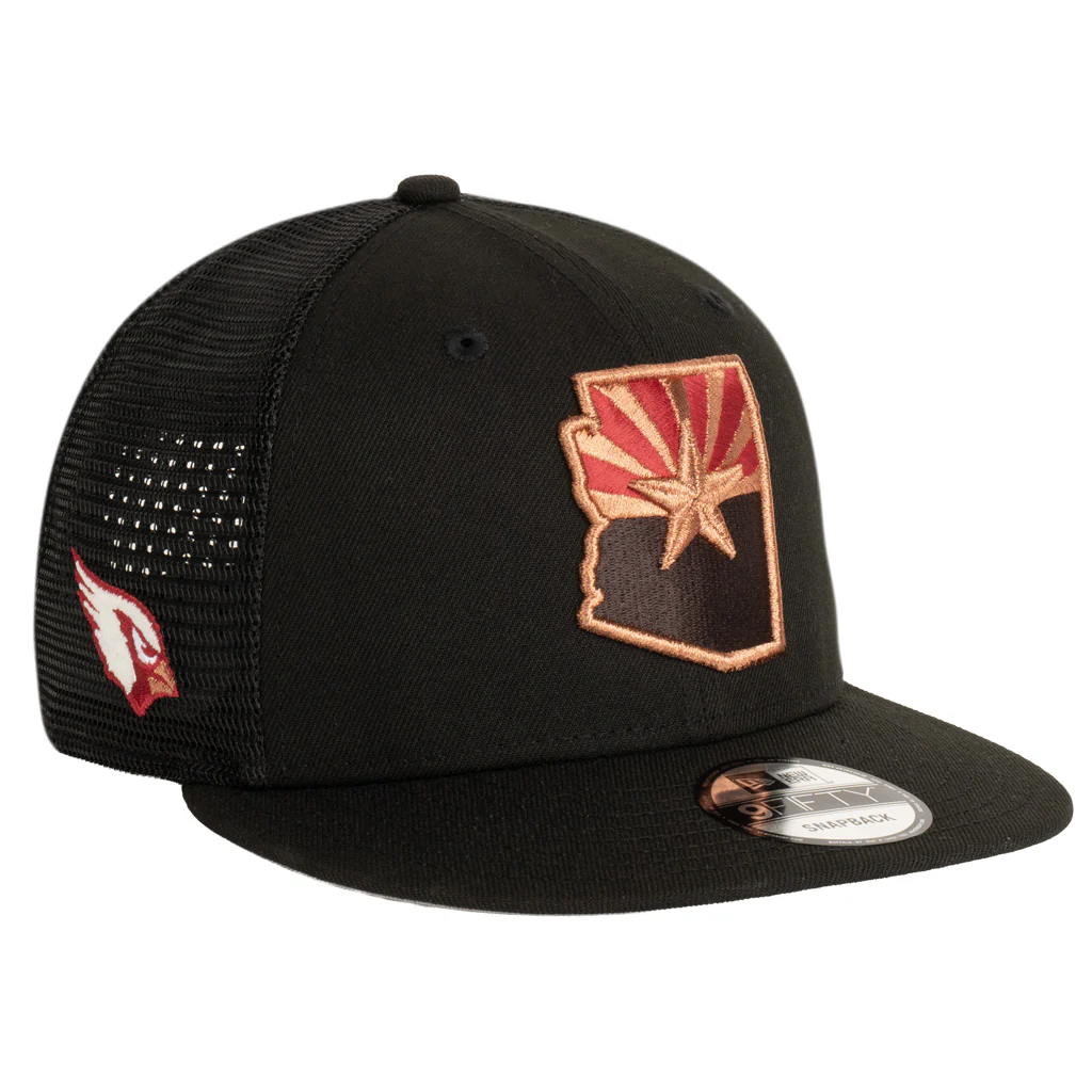 NFL Arizona Cardinals New Era Rival State Shadowline Trucker 9FIFTY Snapback Hat - Black - Image 2