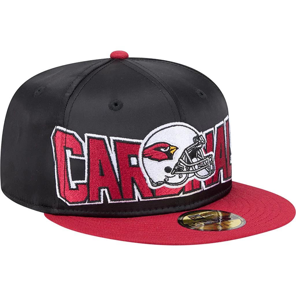 NFL Arizona Cardinals New Era Satin 59FIFTY Fitted Hat - Black - Image 2