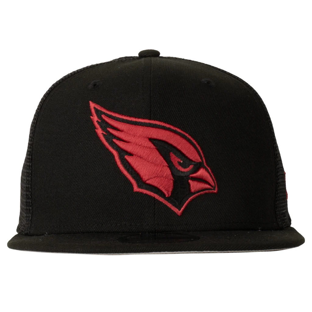 NFL Arizona Cardinals New Era Shadowline 9FIFTY Snapback Trucker Hat - Black - Image 2