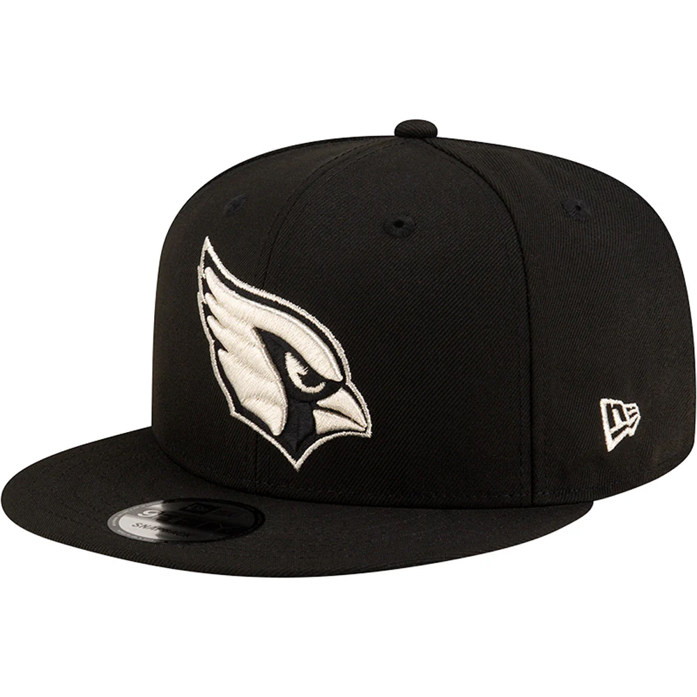 NFL Arizona Cardinals New Era Silver Logo 9FIFTY Snapback Hat - Black