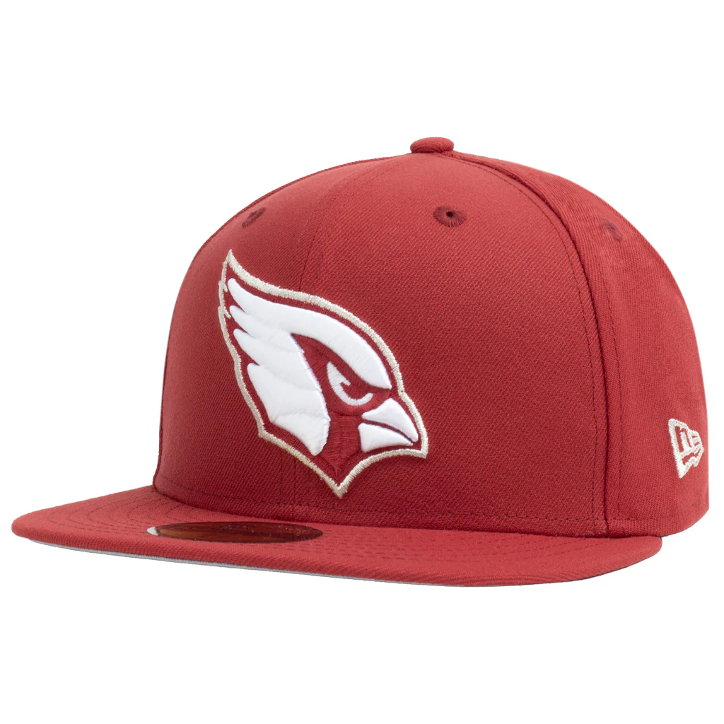 NFL Arizona Cardinals New Era Silver Outline 59FIFTY Fitted Hat - Red - Image 2