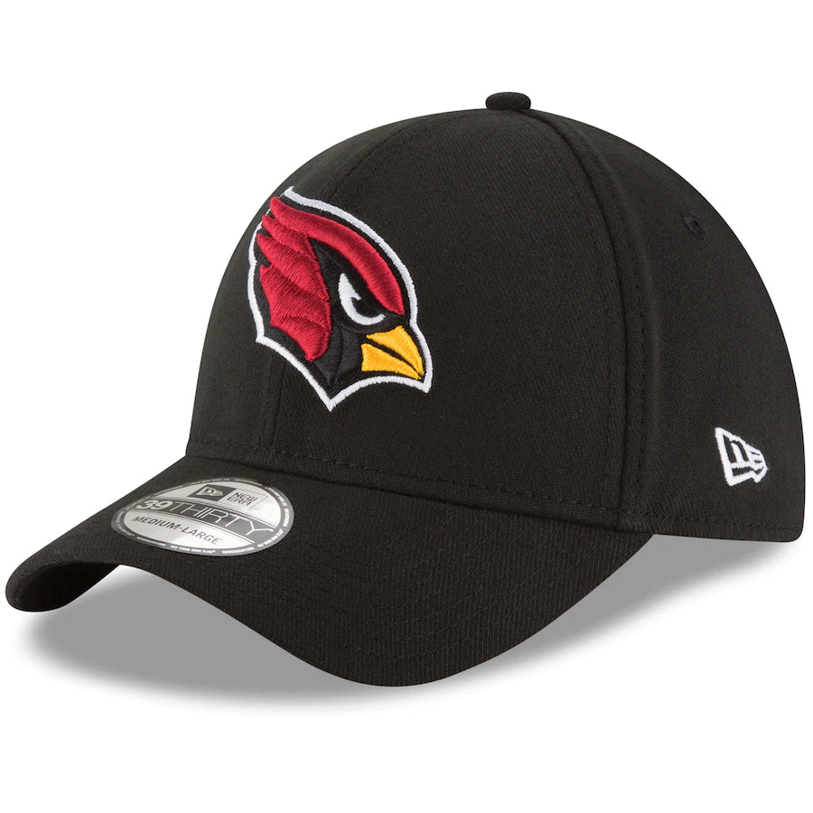 NFL Arizona Cardinals New Era Team Classic 39THIRTY Flex Fit Hat - Black