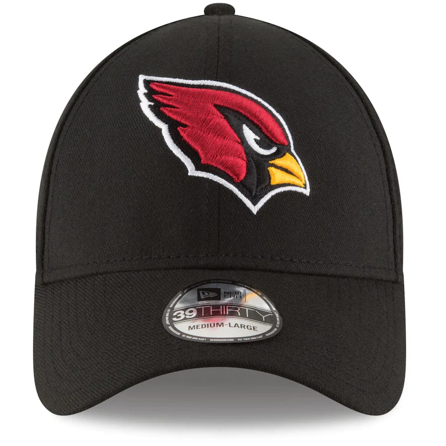 NFL Arizona Cardinals New Era Team Classic 39THIRTY Flex Fit Hat - Black - Image 2