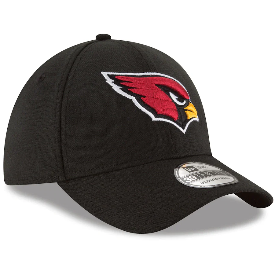 NFL Arizona Cardinals New Era Team Classic 39THIRTY Flex Fit Hat - Black - Image 3