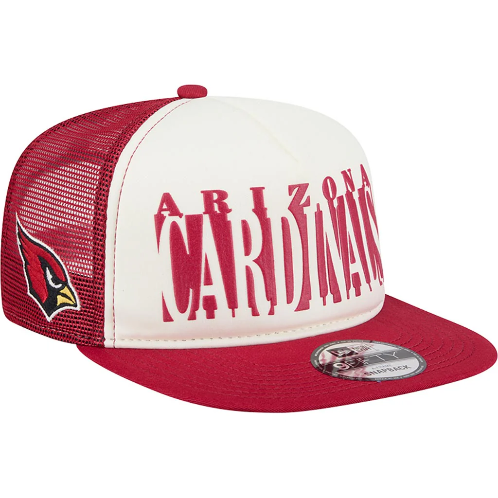 NFL Arizona Cardinals New Era Team Cutout 9FIFTY A-Frame Snapback Hat - Cream