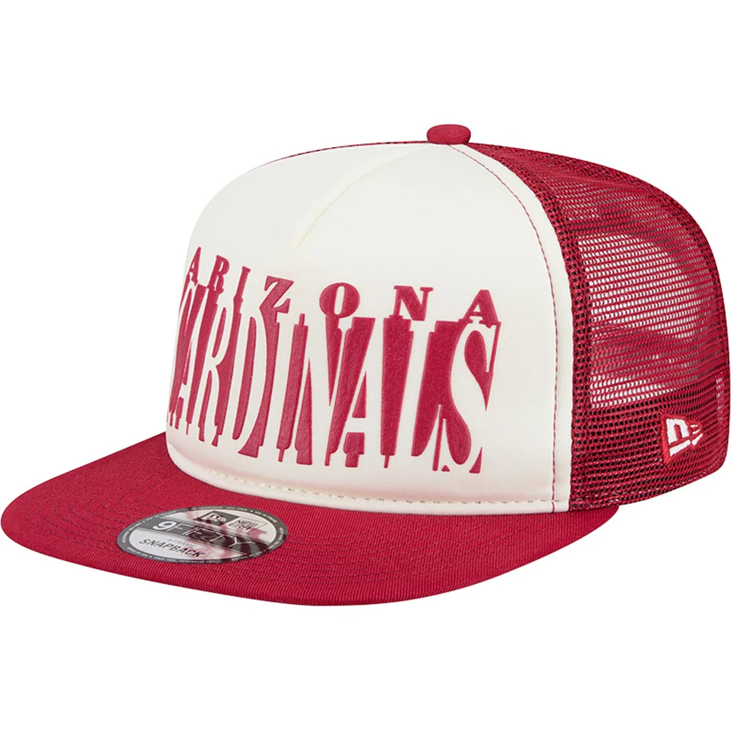 NFL Arizona Cardinals New Era Team Cutout 9FIFTY A-Frame Snapback Hat - Cream - Image 2