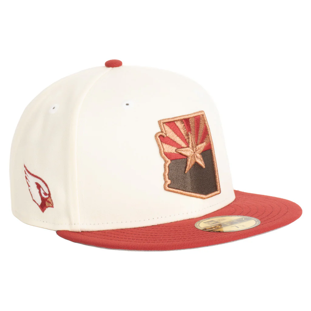 NFL Arizona Cardinals New Era Two-Tone State Rivalry 59FIFTY Fitted Hat - Cream - Image 2