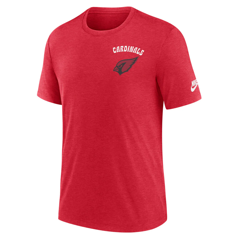 NFL Arizona Cardinals Nike 2-Hit Tri-Blend T-Shirt - Red - Image 2