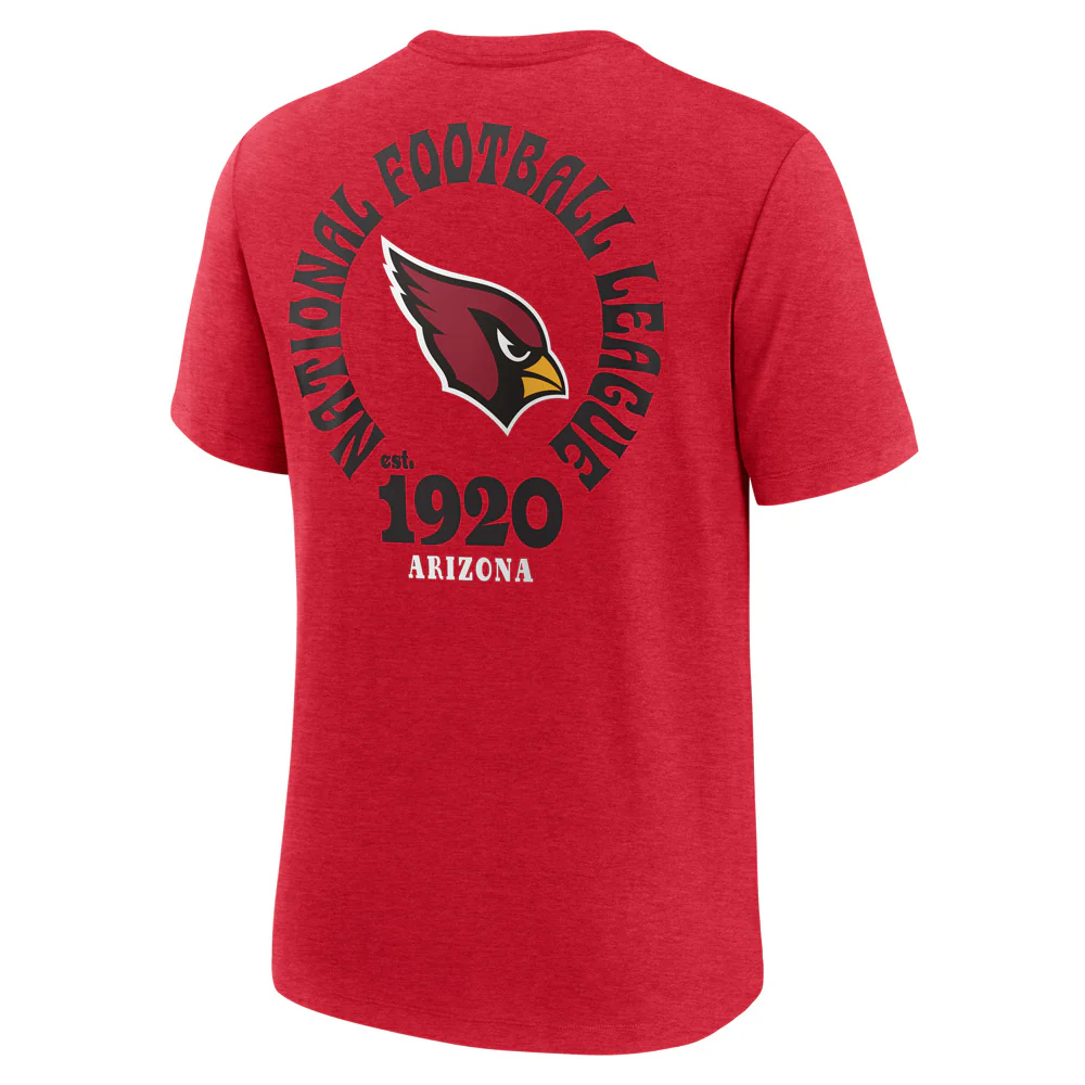 NFL Arizona Cardinals Nike 2-Hit Tri-Blend T-Shirt - Red - Image 3