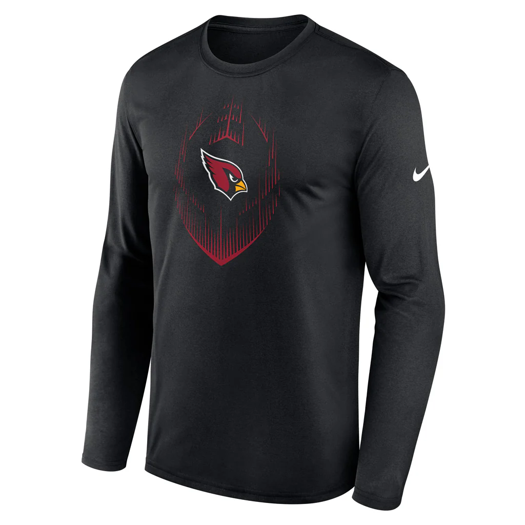 NFL Arizona Cardinals Nike 2024 Icon Legend Long Sleeve T-Shirt - Black - Image 2