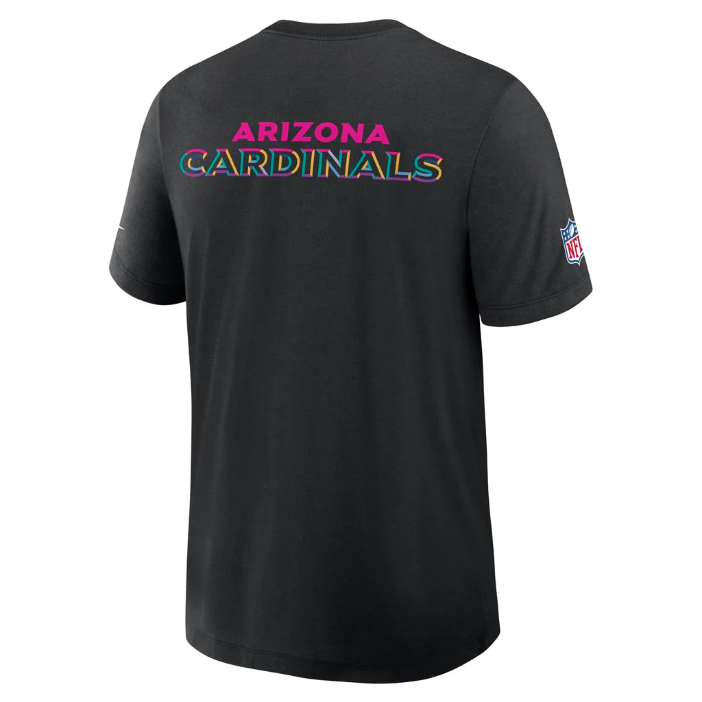 NFL Arizona Cardinals Nike 2025 Crucial Catch Tri-Blend T-Shirt - Black - Image 3