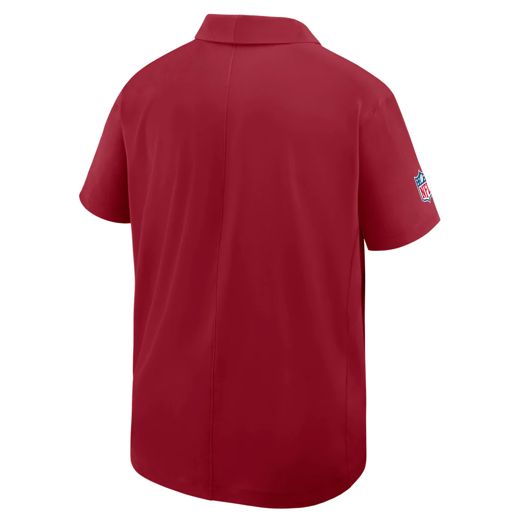 NFL Arizona Cardinals Nike 2025 Dri-Fit Sideline Woven Polo - Red - Image 3